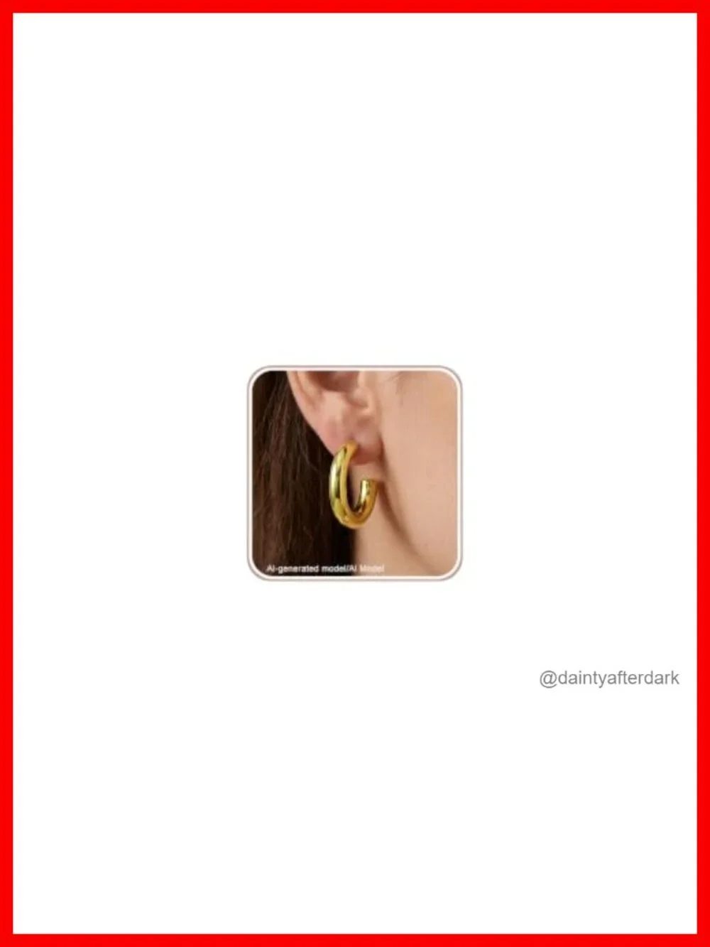 18K Gold Plated Hoop Earrings, Chunky Hypoallergenic